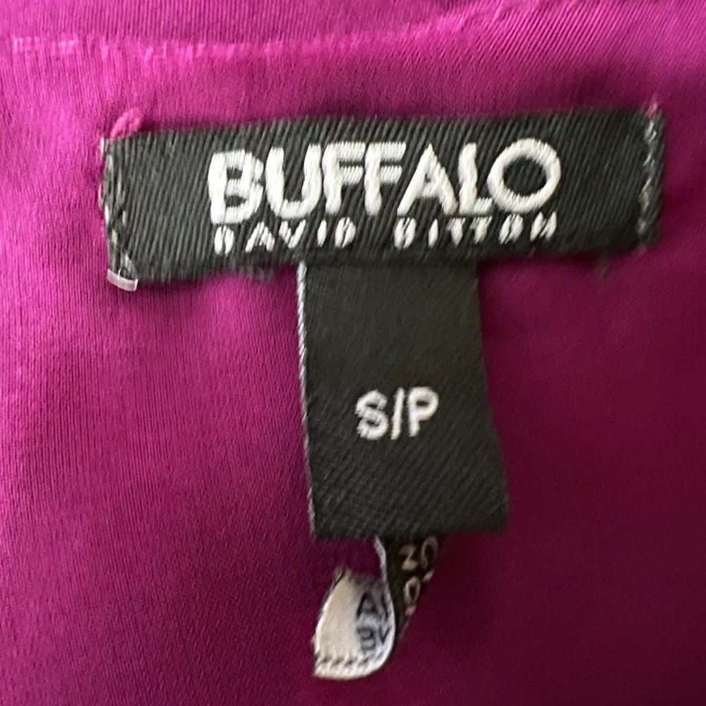 BUFFALO by David Bitton Raspberry Asymmetrical Chiffon Tank Top Size S - Picture 5 of 14